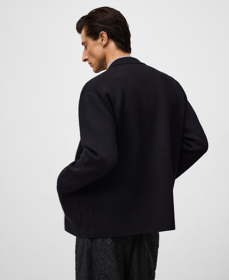 lässiger strickblazer für herren