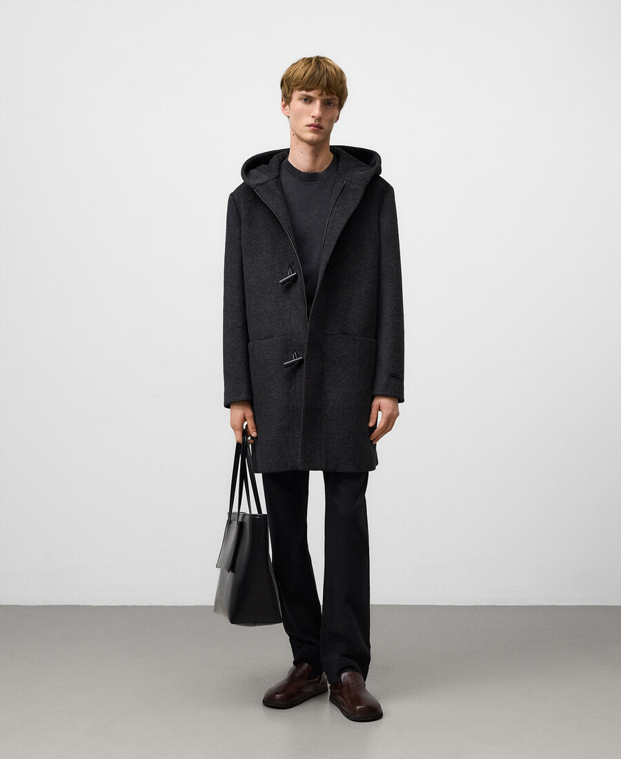 dufflecoat mit kapuze mann