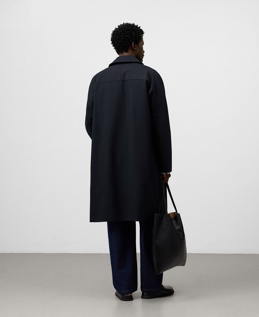 trenchcoat mit gespreiztem kragen für herren
