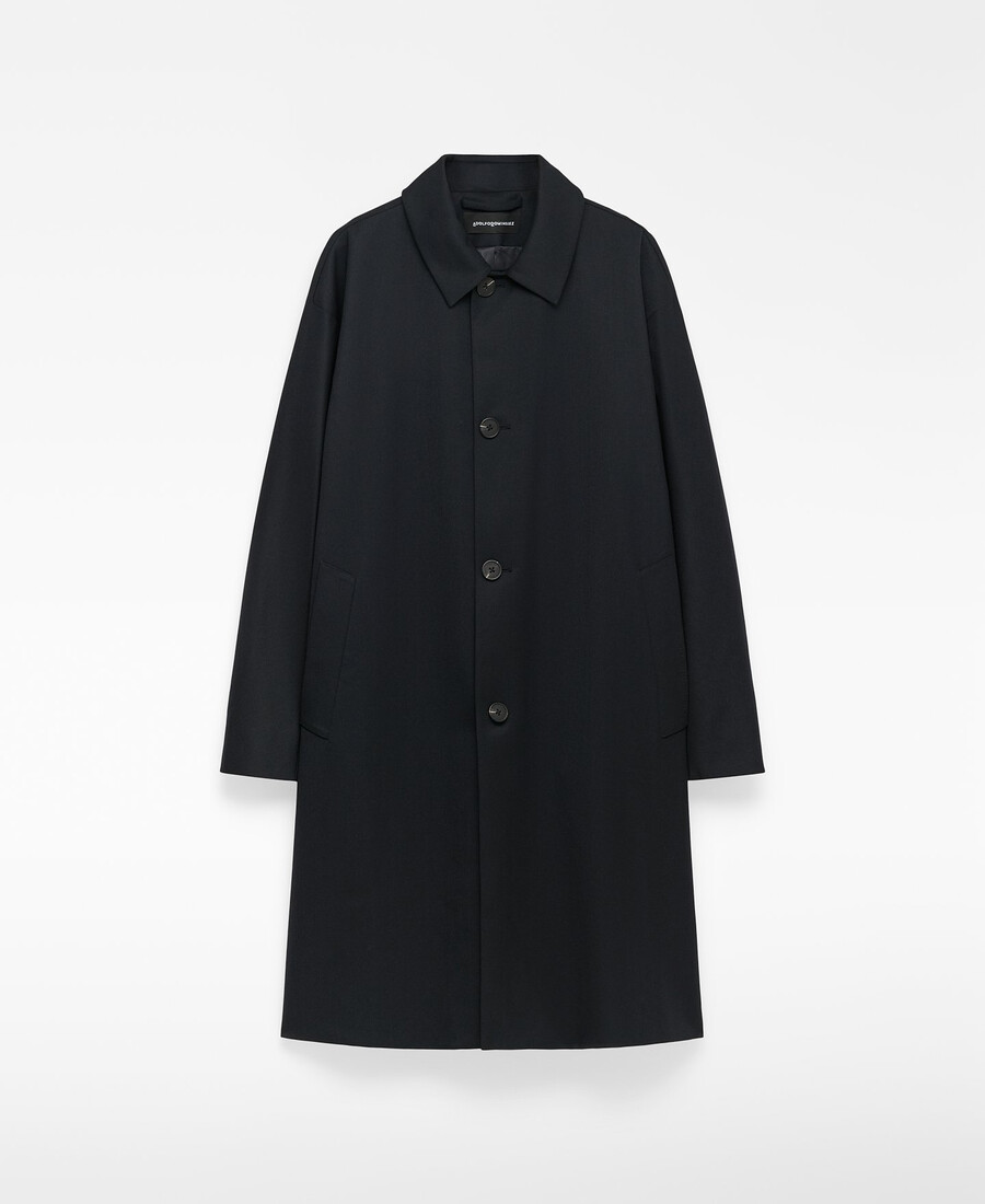trenchcoat mit gespreiztem kragen für herren