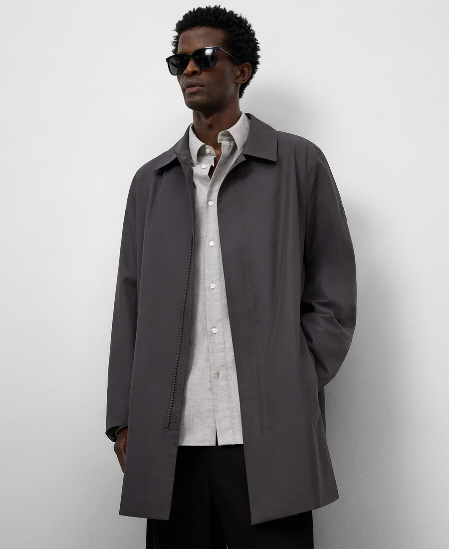 trenchcoat mit gespreiztem kragen für herren