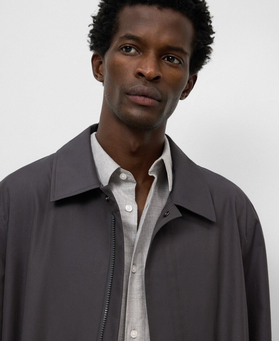 trenchcoat mit gespreiztem kragen für herren