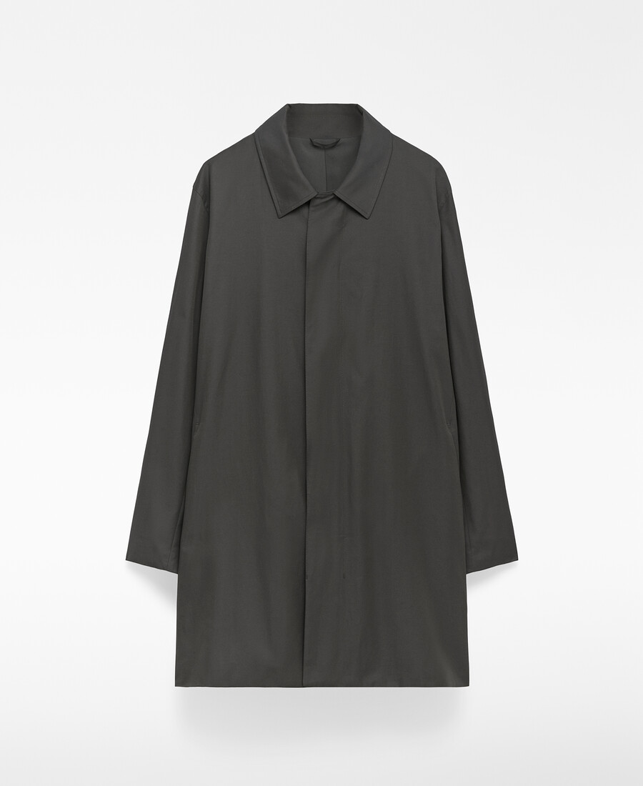 trenchcoat mit gespreiztem kragen für herren
