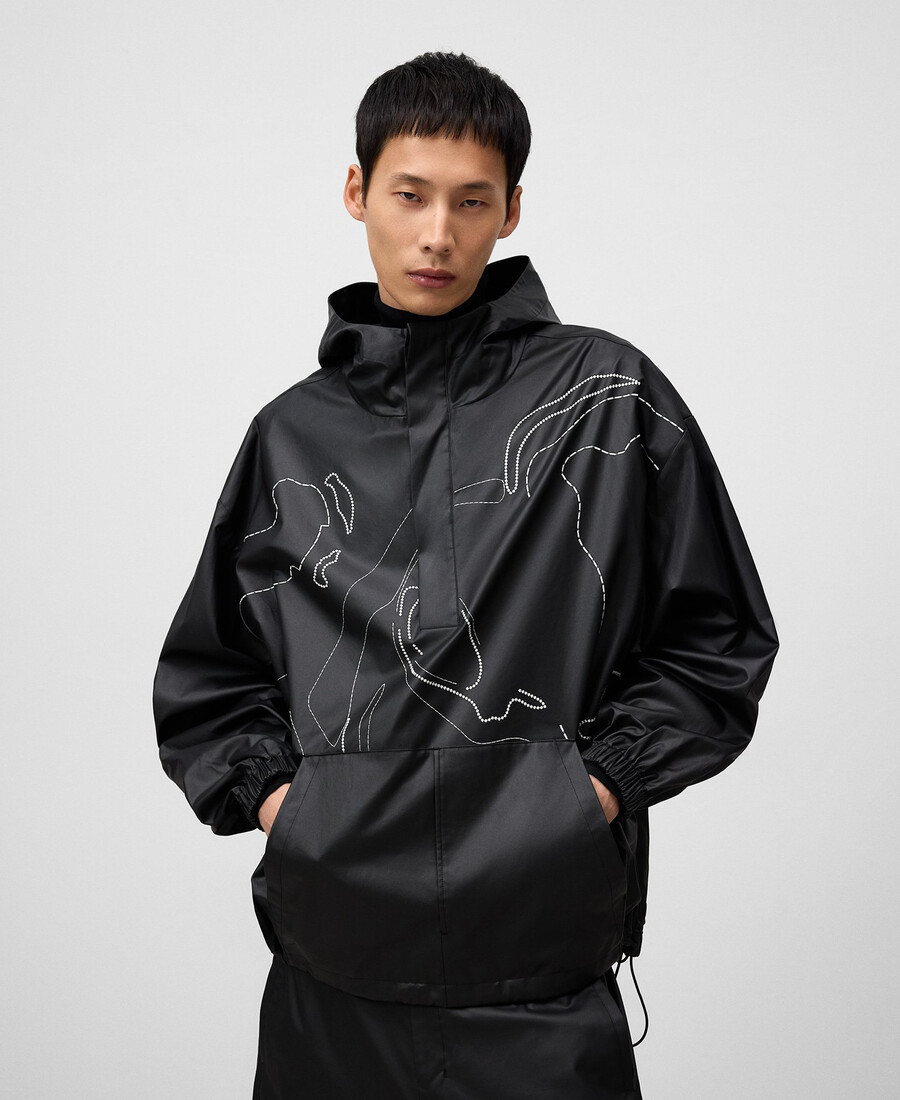 bestickte kapuzenjacke für herren