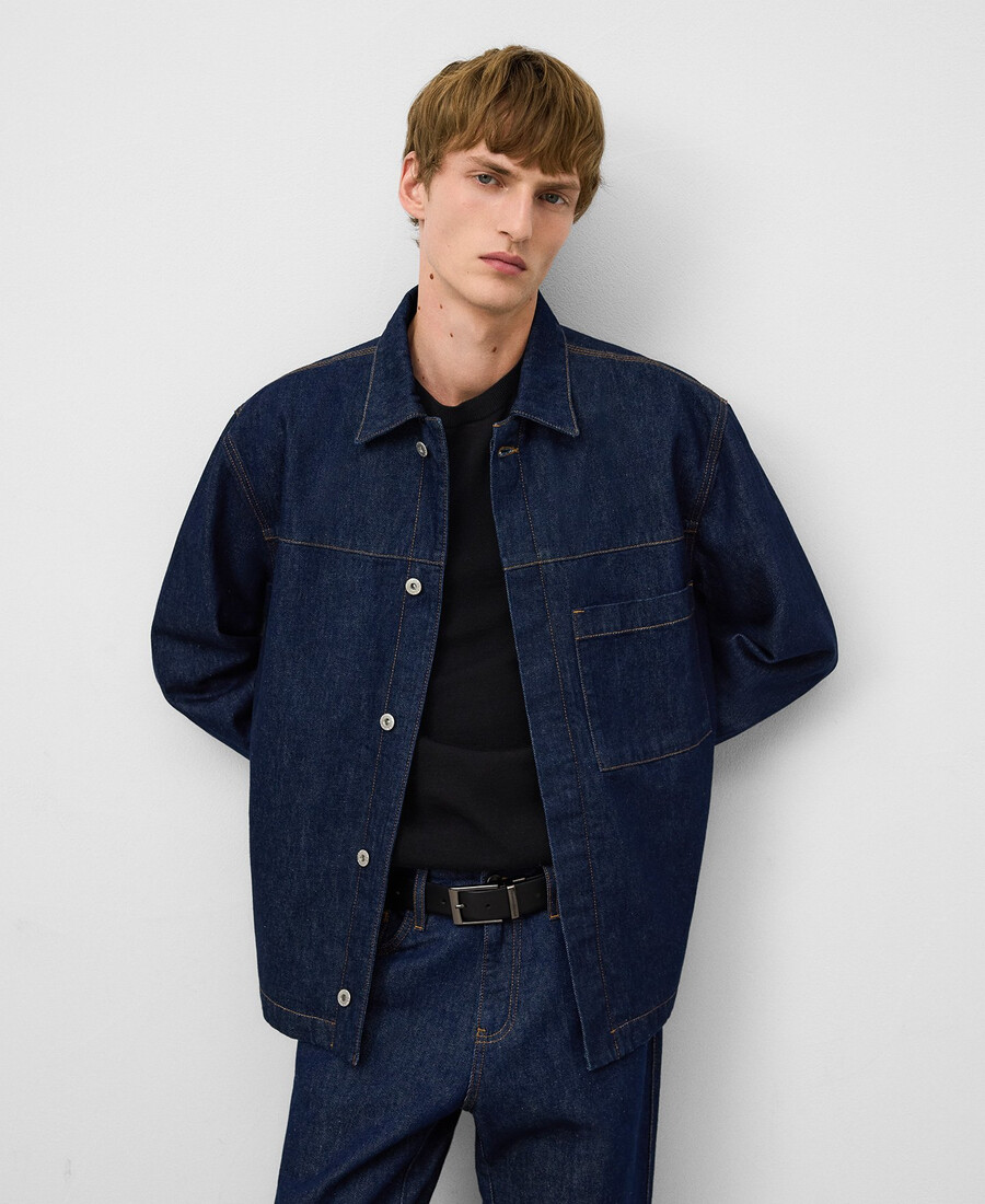 herren-jeansjacke aus baumwolle
