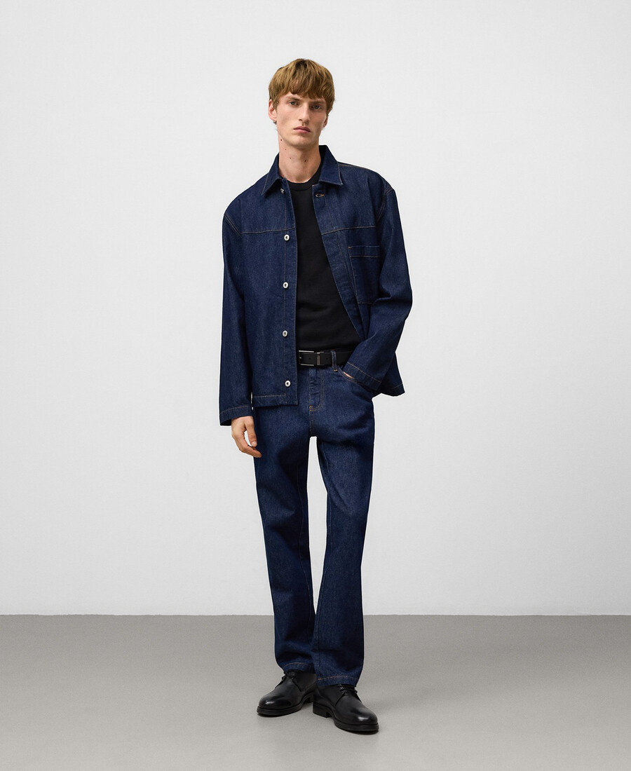 herren-jeansjacke aus baumwolle