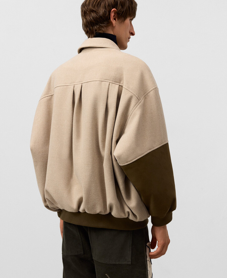 bomberjacke aus materialmix für herren