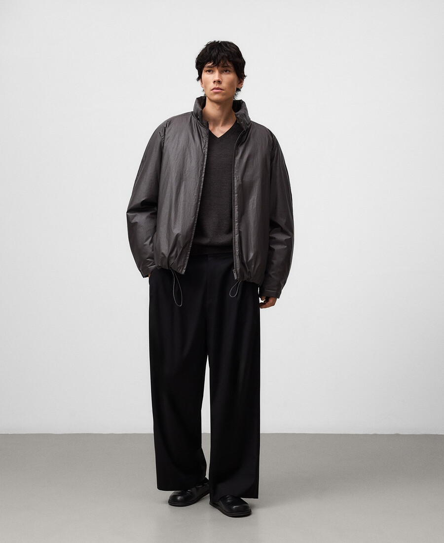 kurze jacke mit wachseffekt für herren