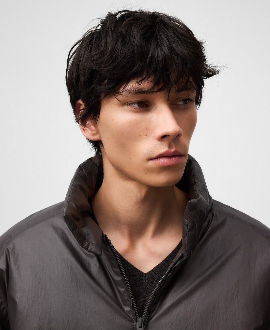 kurze jacke mit wachseffekt für herren