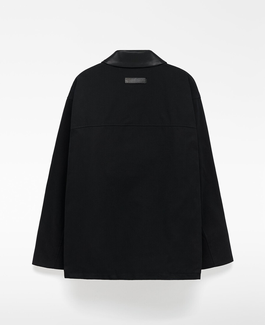 wattierte jacke aus baumwoll-canvas für herren