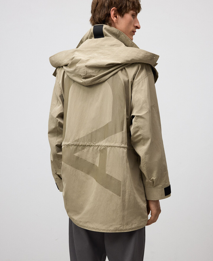 kurzer technischer parka für herren