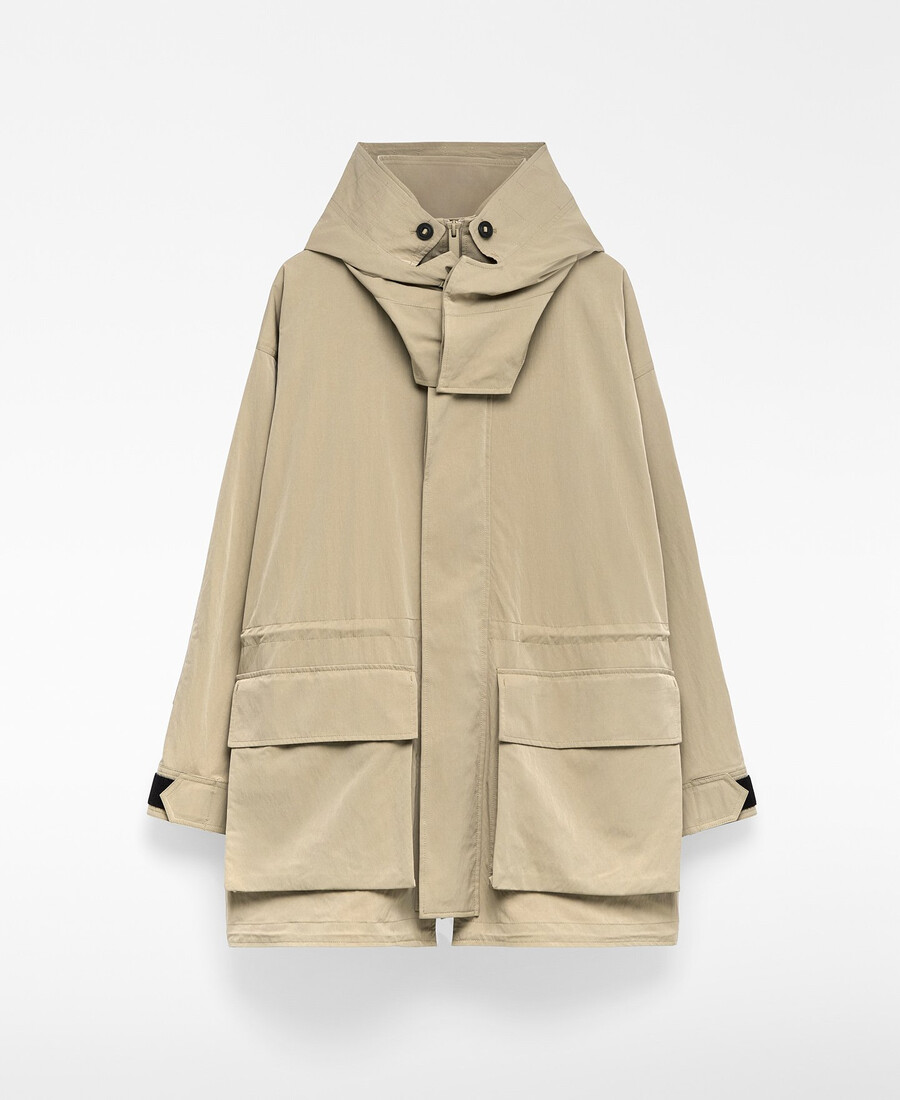 kurzer technischer parka für herren