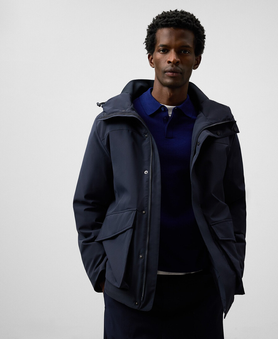 kurzer parka mit kapuze mann