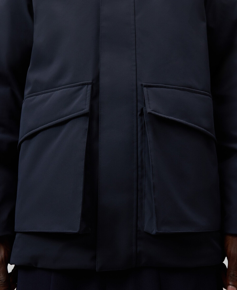kurzer parka mit kapuze mann
