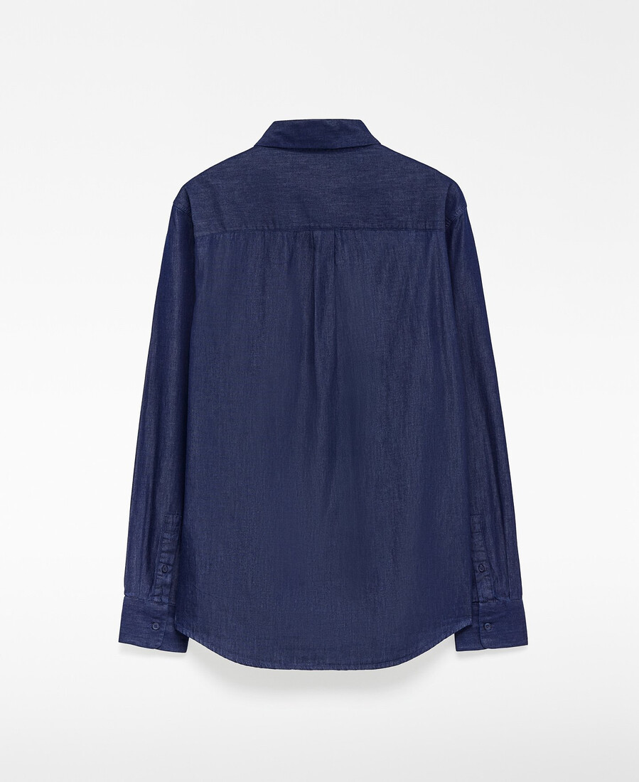 herrenhemd aus baumwoll-denim mit normaler passform