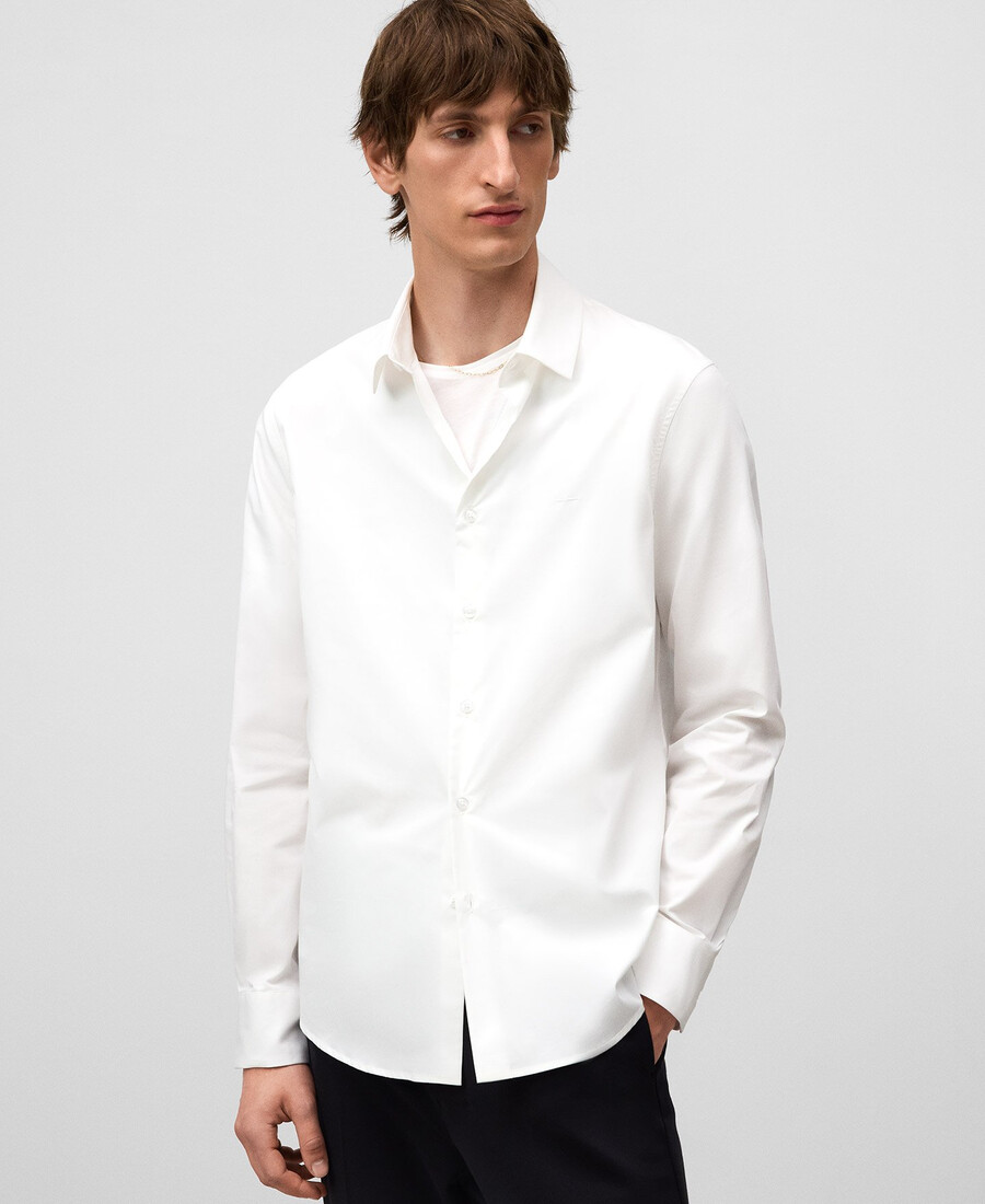 slim-fit-hemd mit haifischkragen für herren