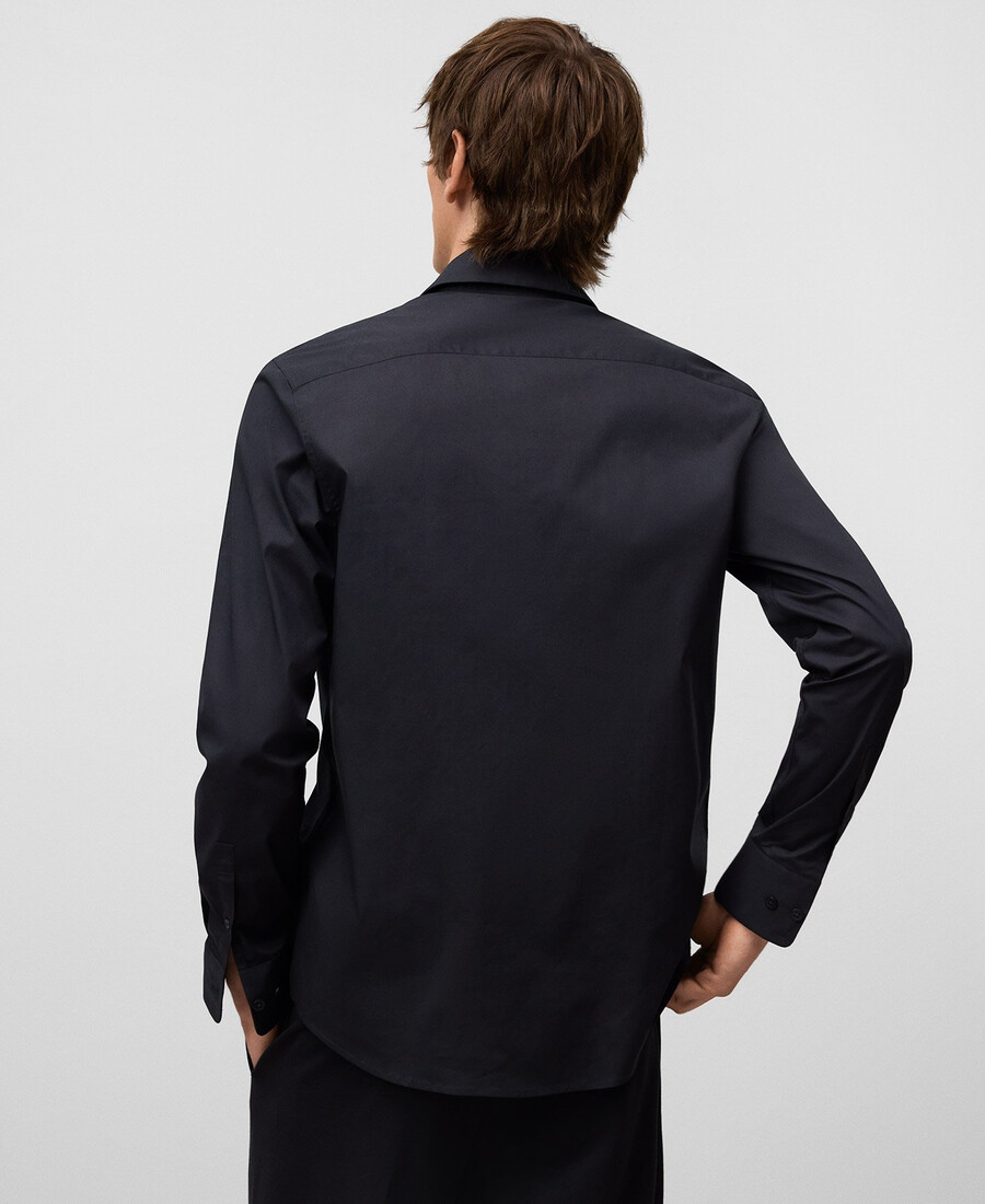slim-fit-hemd mit haifischkragen für herren