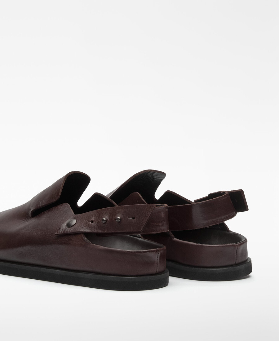 braune lederclogs für herren