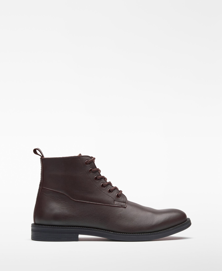 schnürstiefelette aus leder für herren