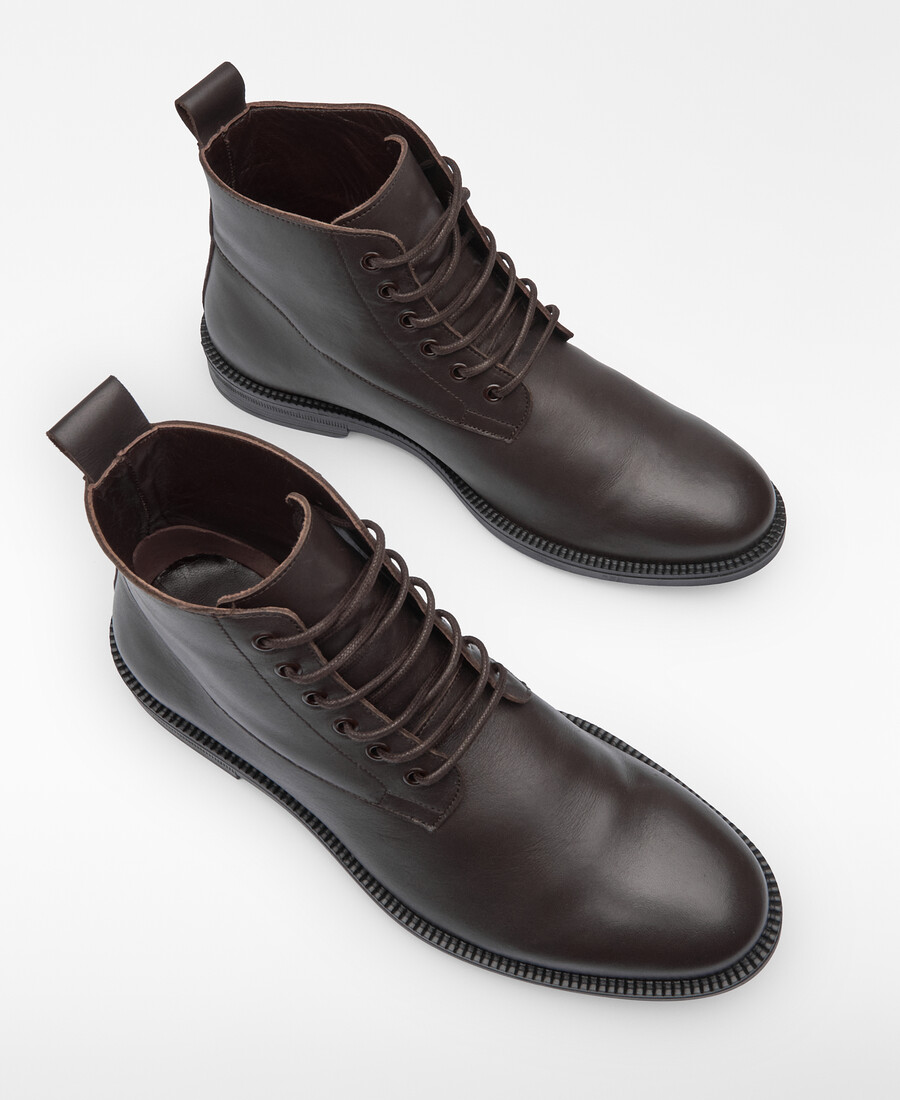 schnürstiefelette aus leder für herren