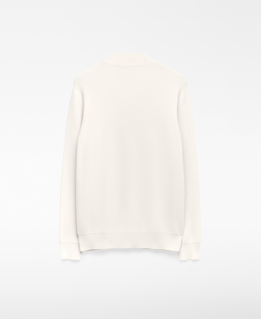 herren-cardigan aus bio-baumwolle mit rippstrick