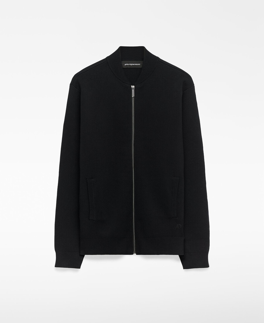 strickjacke mit bomberkragen für herren