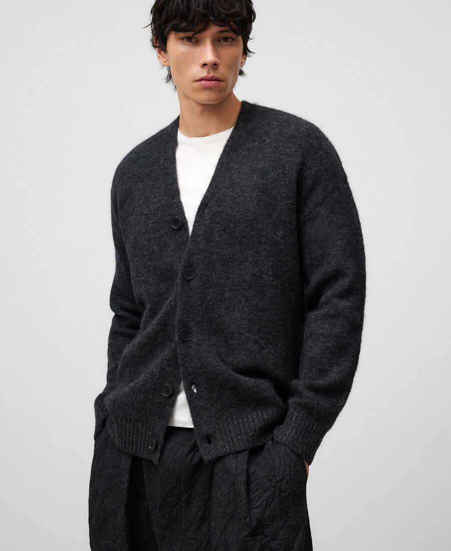 strickjacke mit v-ausschnitt für herren