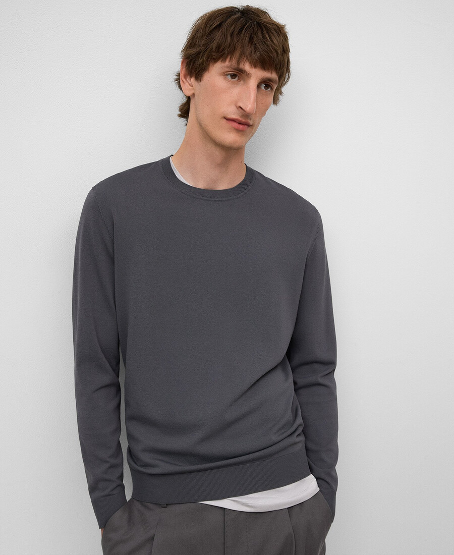 strickpullover mit rundhalsausschnitt für herren
