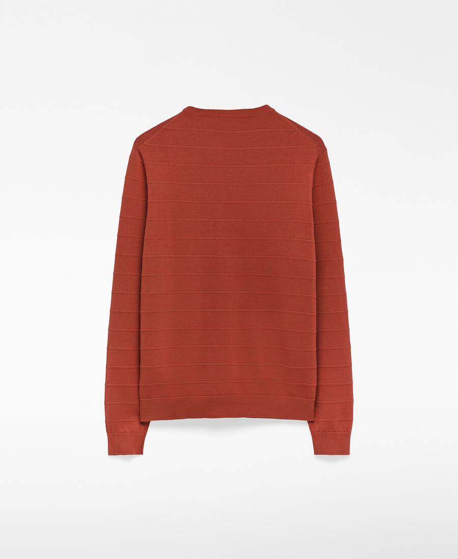 gestreifter strukturierter strickpullover für herren
