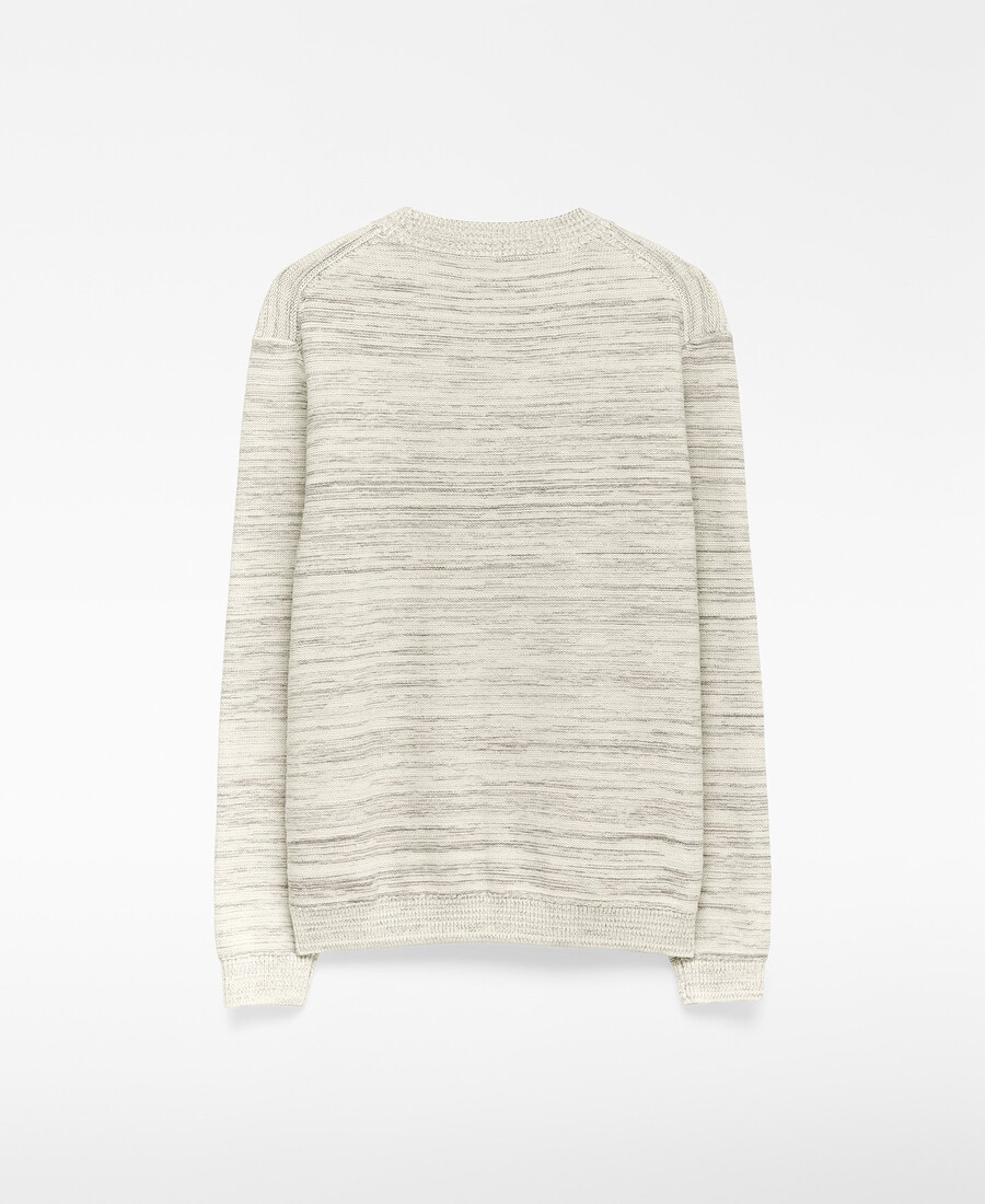 gestreifter melange-strickpullover für herren