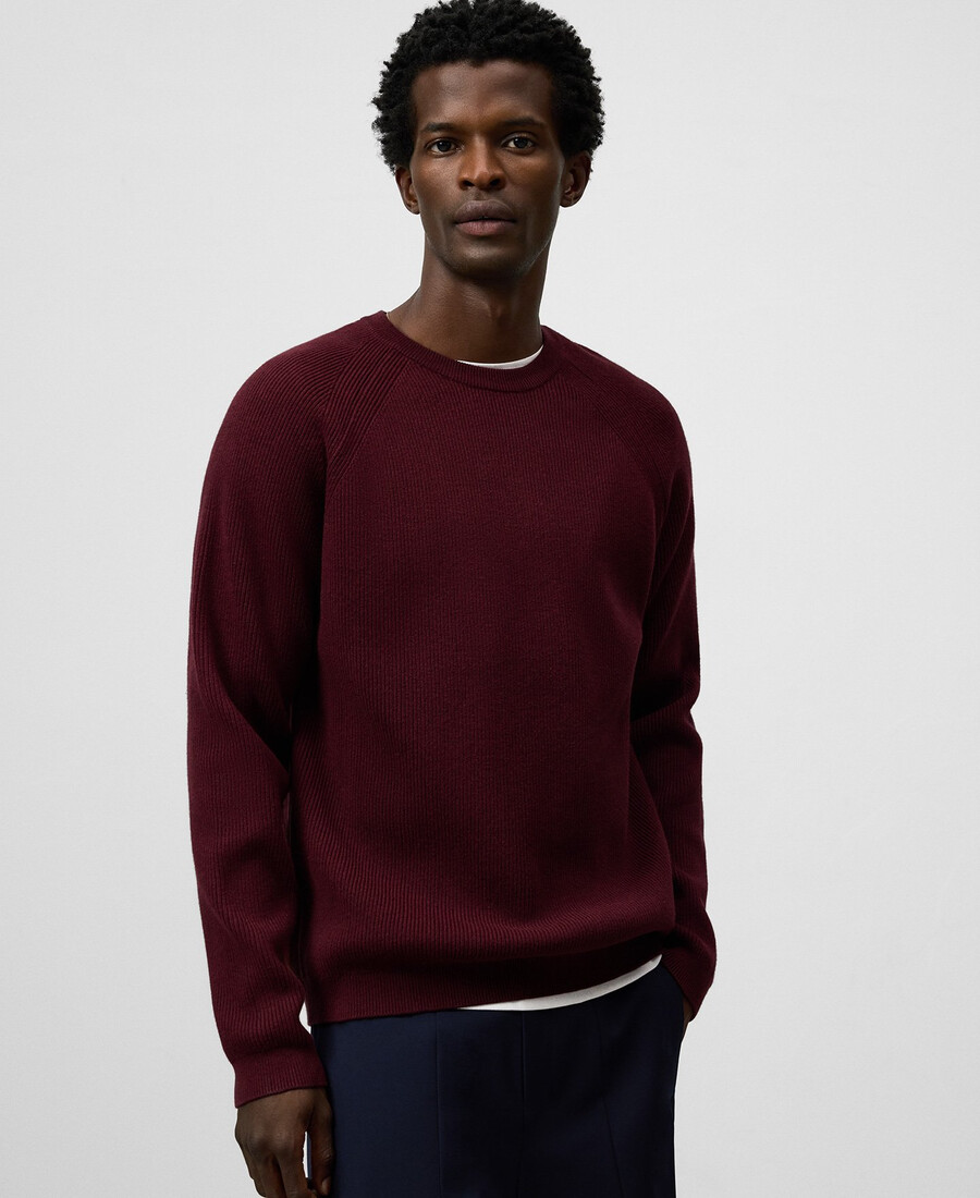 strickpullover mit rundhalsausschnitt für herren
