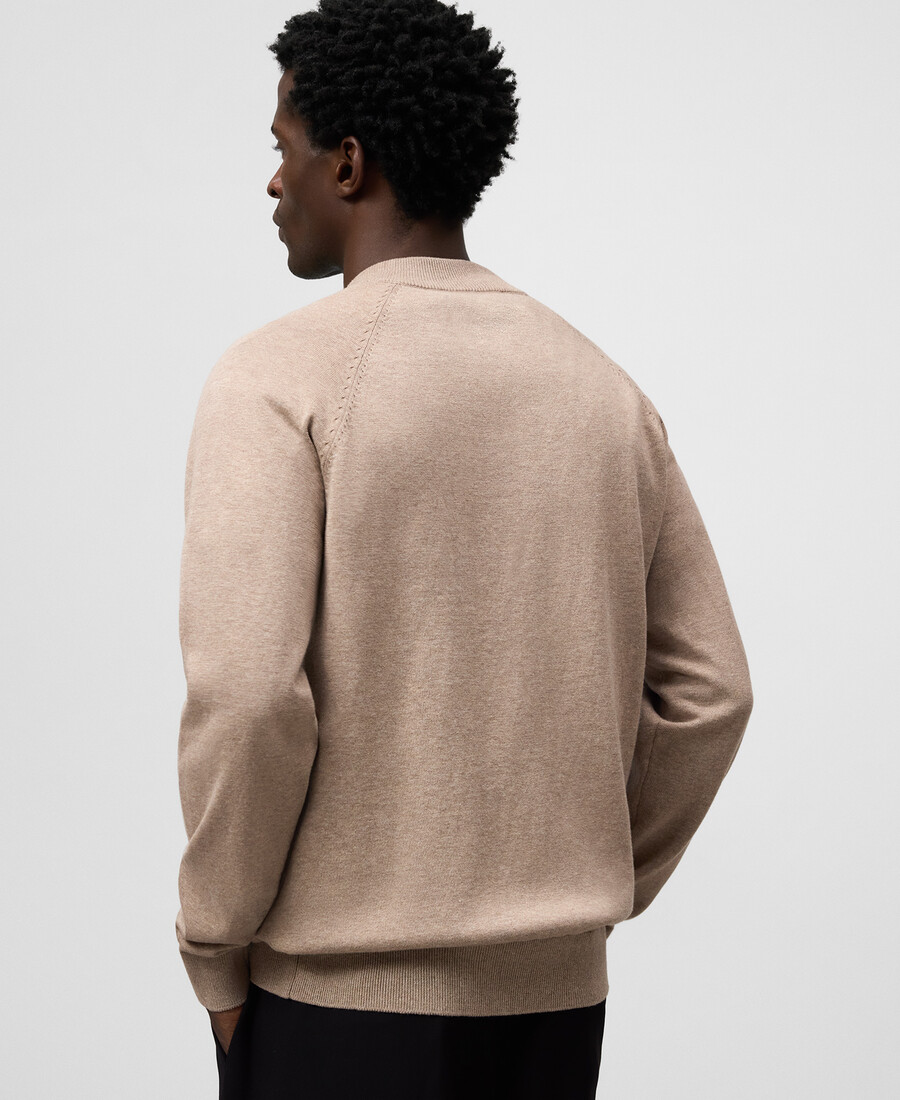 herrenpullover mit halbem reißverschluss und stehkragen
