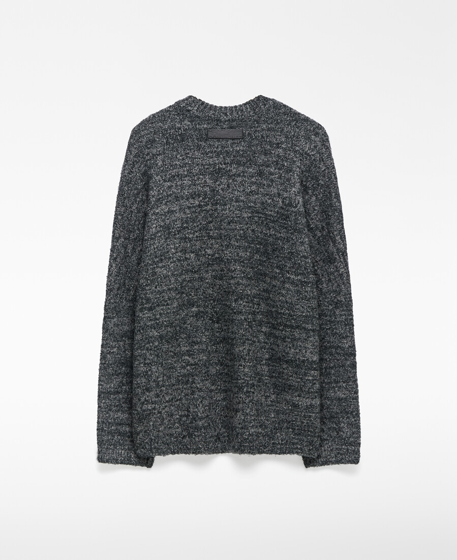 melange frottee-strickpullover für herren