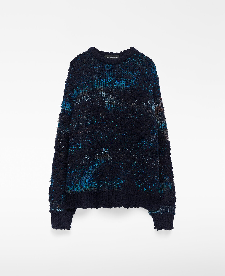 herrenpullover mit strukturiertem jacquard-strickmuster