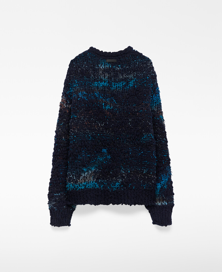 herrenpullover mit strukturiertem jacquard-strickmuster