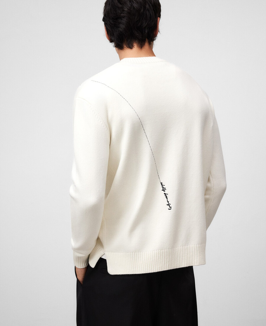 bestickter pullover für herren