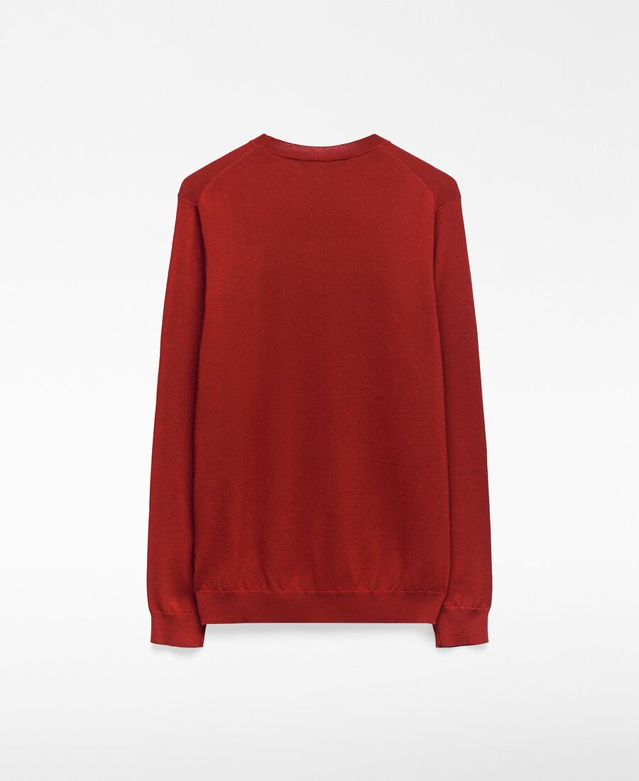 herrenpullover aus merinowolle mit rundhalsausschnitt