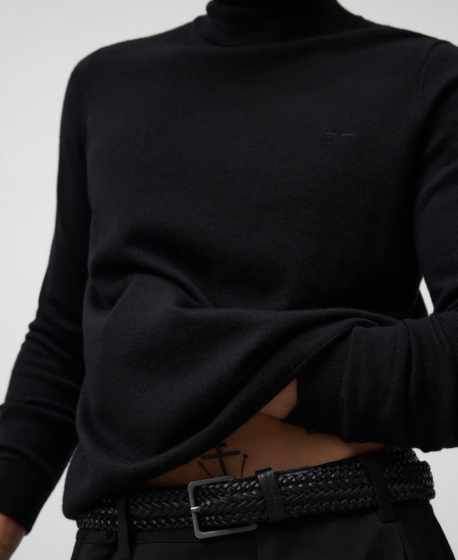 herren-rollkragenpullover aus merinowolle