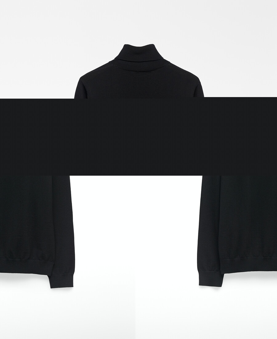 herren-rollkragenpullover aus merinowolle