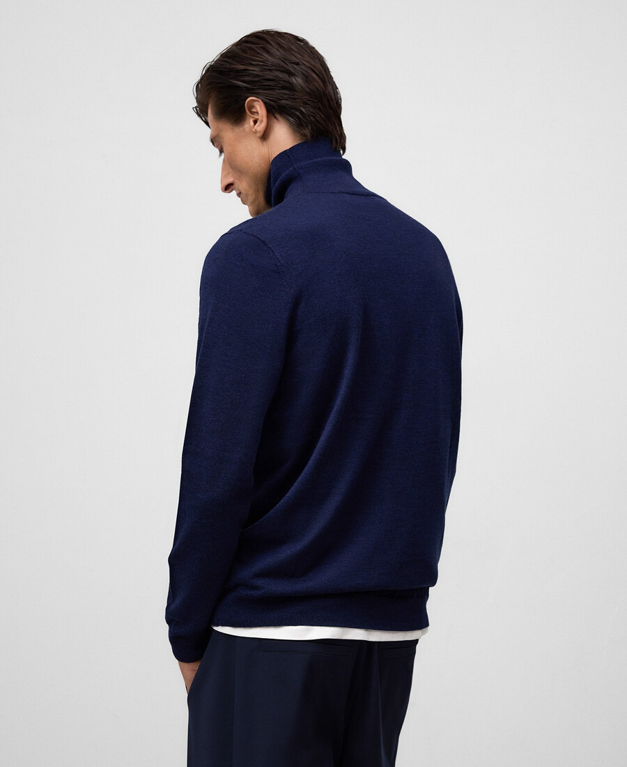 herren-rollkragenpullover aus merinowolle