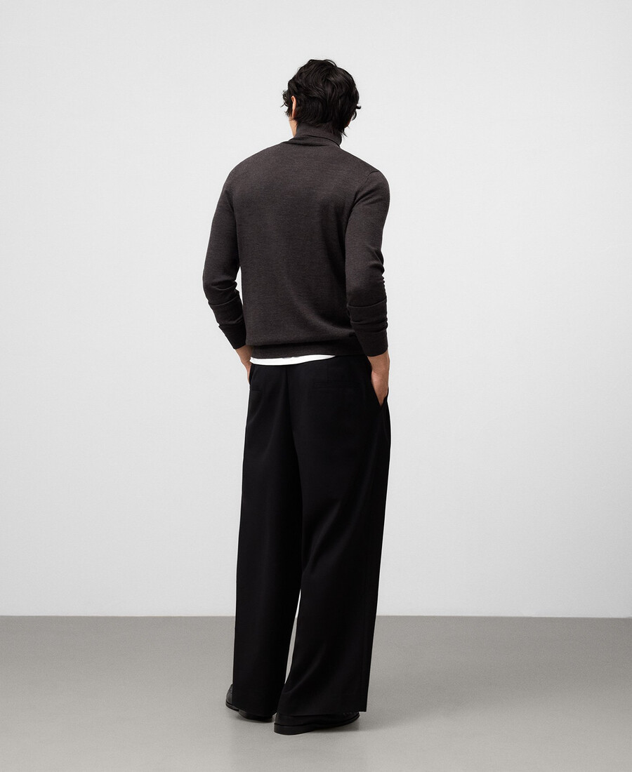 herren-rollkragenpullover aus merinowolle