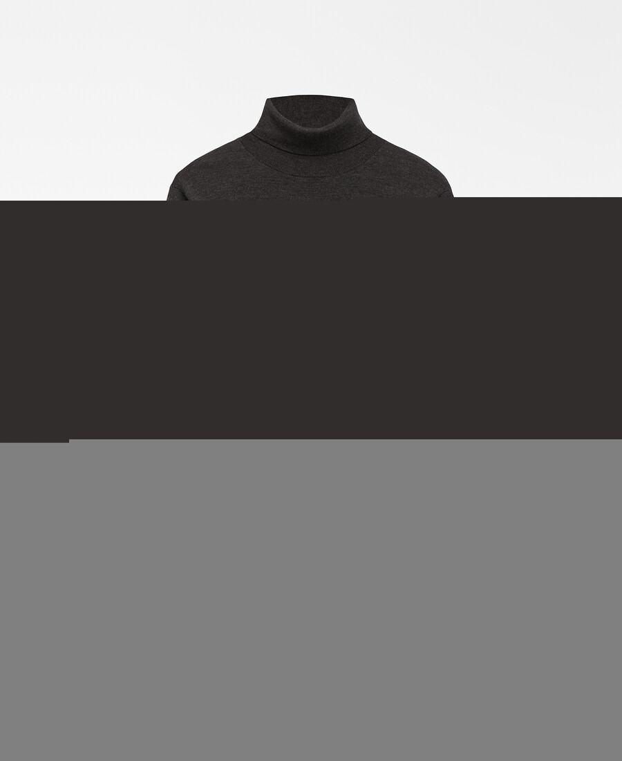 herren-rollkragenpullover aus merinowolle