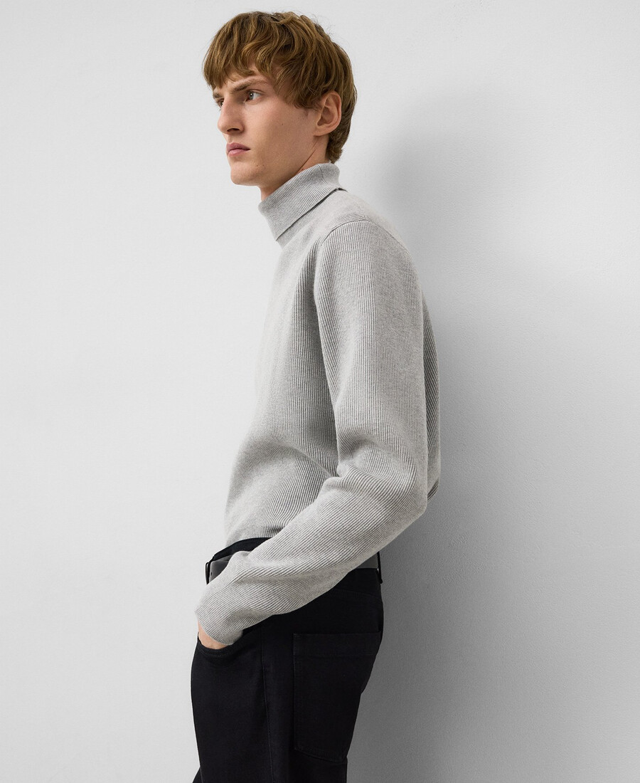 baumwoll-rollkragenpullover für herren