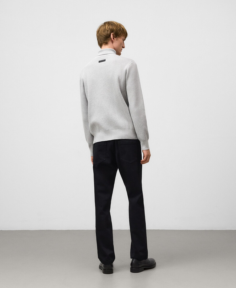 baumwoll-rollkragenpullover für herren
