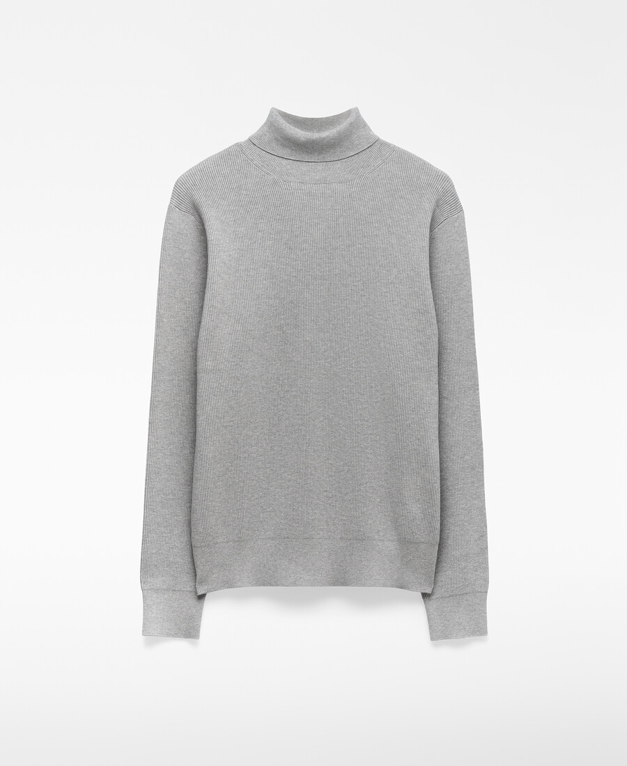 baumwoll-rollkragenpullover für herren