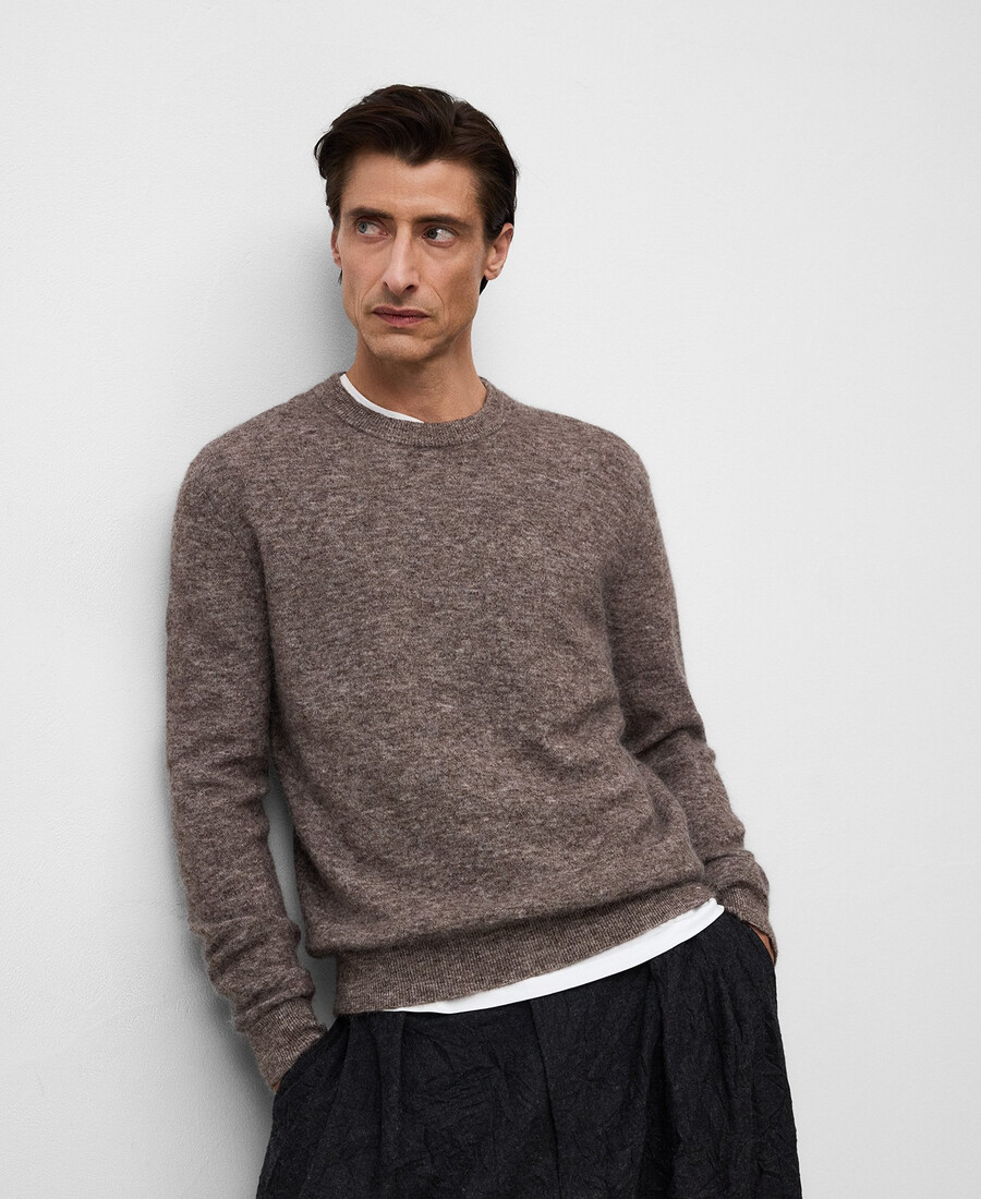 strickpullover aus mohair und wolle