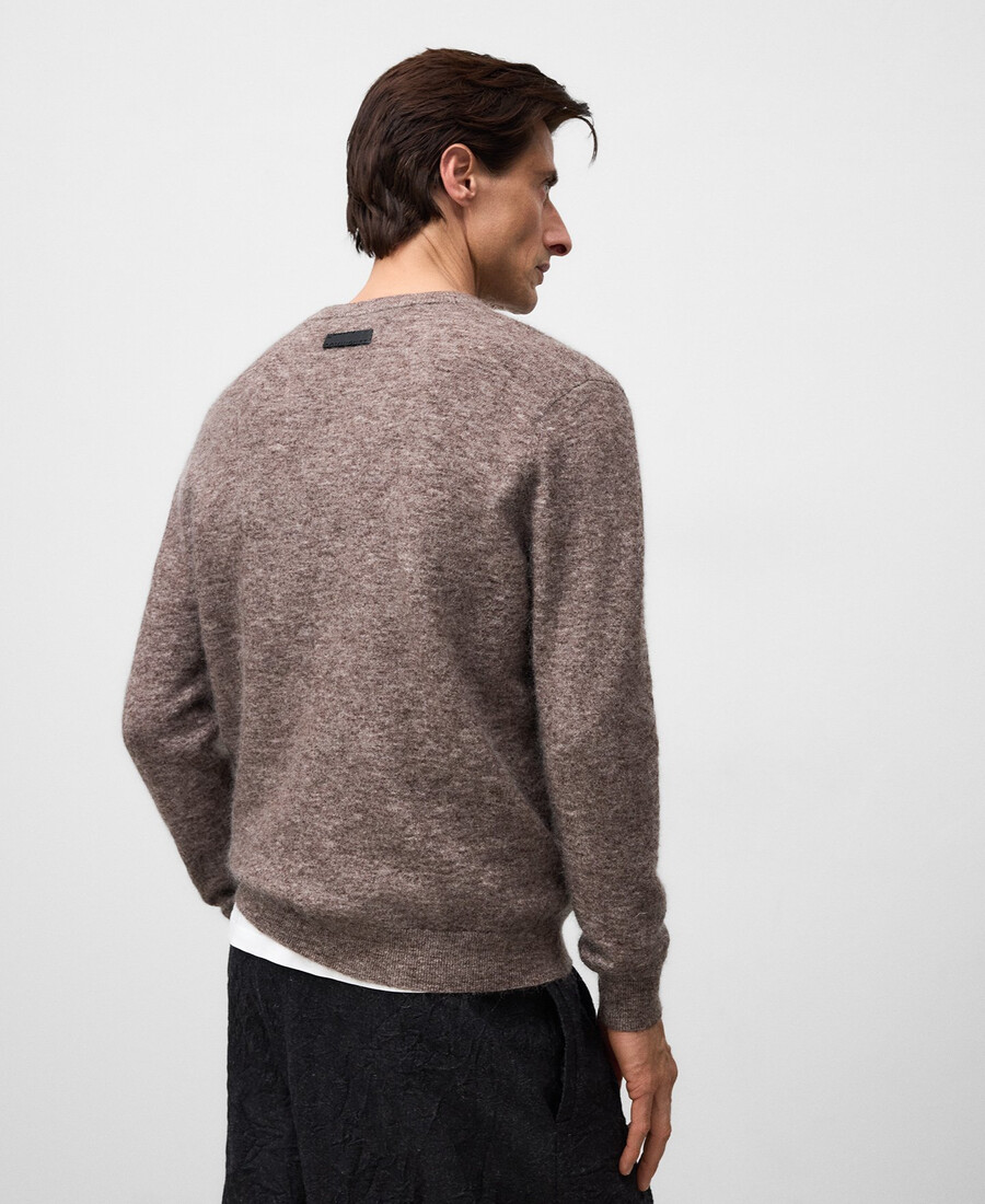 strickpullover aus mohair und wolle