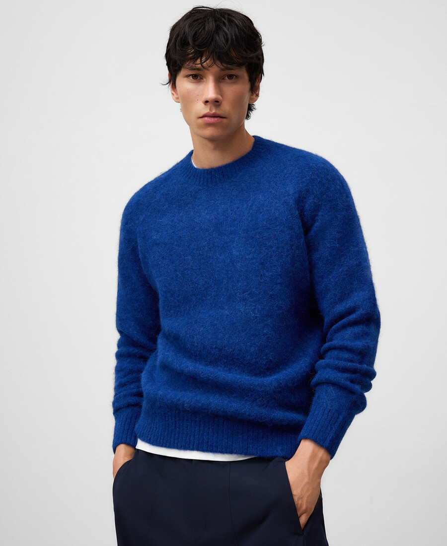 strickpullover mit rundhalsausschnitt für herren