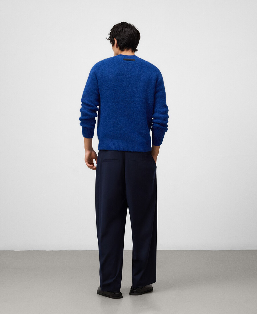 strickpullover mit rundhalsausschnitt für herren