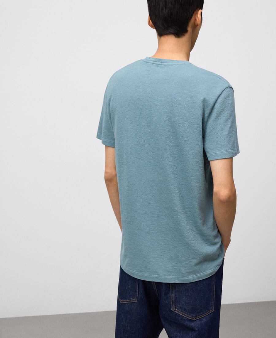 herren-t-shirt aus bio-baumwolle mit struktur